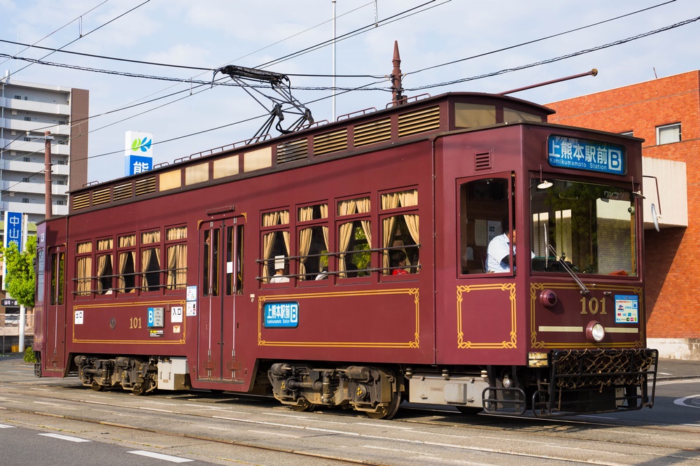 熊本市電 ホーロー製行き先表示板（健軍ー熊本駅） - 鉄道