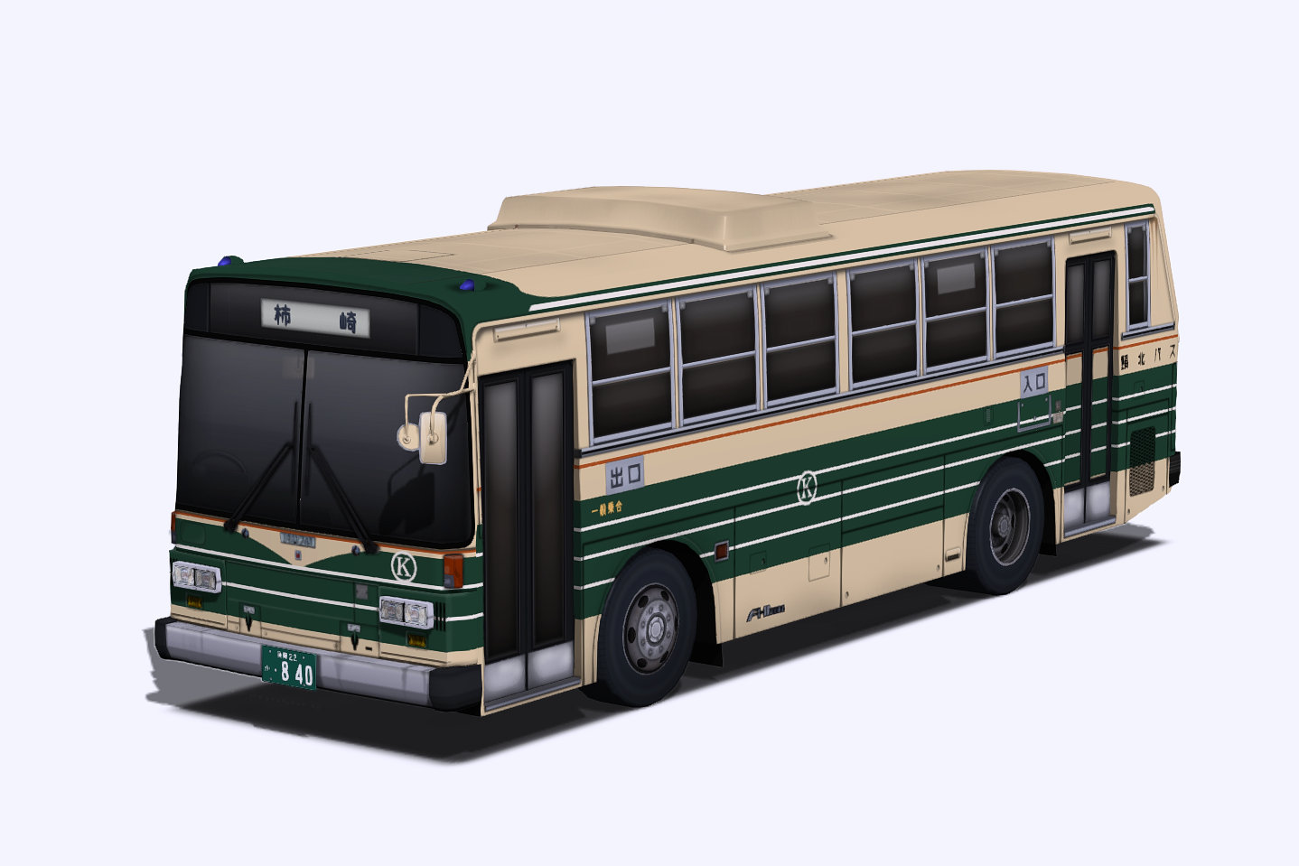 RailSimプラグイン 頸北観光バス 5E(P-LT312J) 3DCG