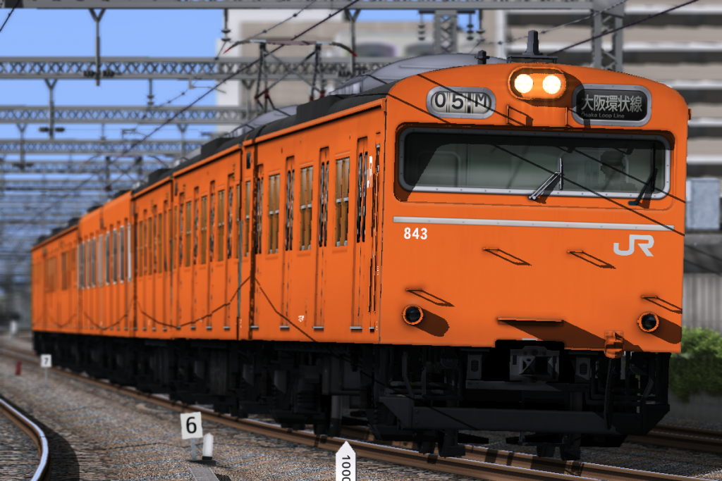 RailSimプラグイン JR西日本103系　大阪環状線仕様