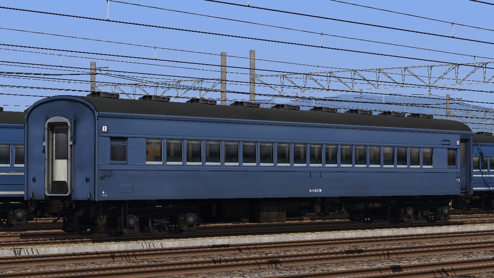 RailSimプラグイン 国鉄旧型客車 スハフ43-10(藍色)