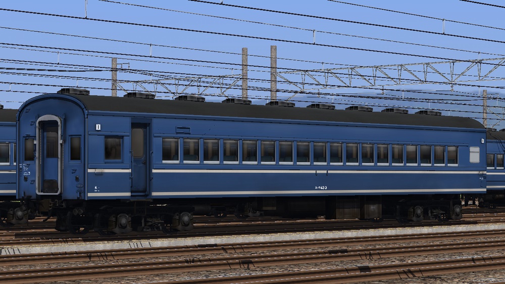 RailSimプラグイン 国鉄旧型客車 スハフ43(はつかり色)