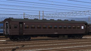 RailSimプラグイン 国鉄旧型客車 オハフ61(ぶどう色)