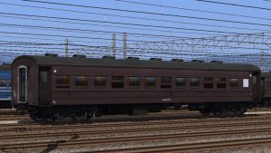 RailSimプラグイン 国鉄旧型客車 オハ61(ぶどう色)