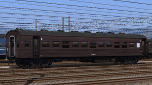 RailSimプラグイン 国鉄旧型客車 オハフ62(ぶどう色)