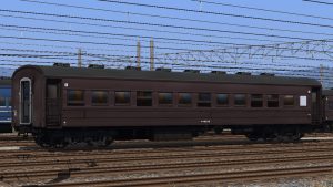 RailSimプラグイン 国鉄旧型客車 オハ62(ぶどう色)