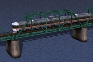 RailSimプラグイン 単線非電化トラス橋(32m)