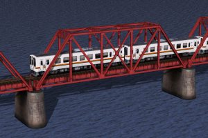 RailSimプラグイン 単線非電化トラス橋(32m)