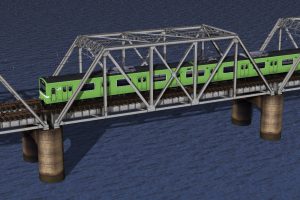 RailSimプラグイン 複線電化トラス橋(32m)