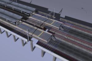 駅本体とアプローチ線路は、5m以上離して接続してください。