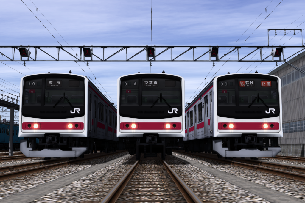 JR東日本 京葉線 205系 メルヘン顔3並び