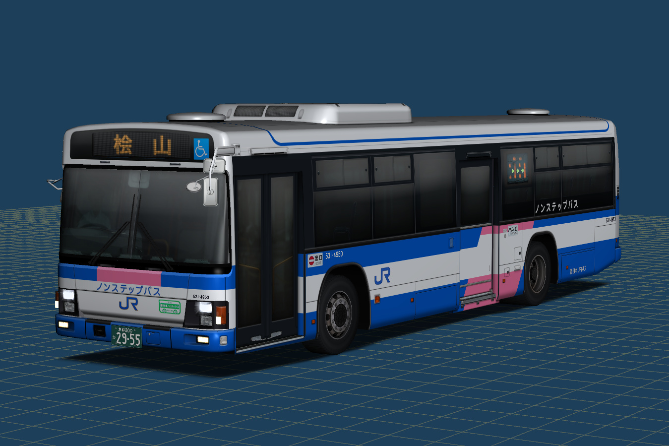 RailSim2 いすゞエルガ QKG-LV234 西日本JRバス