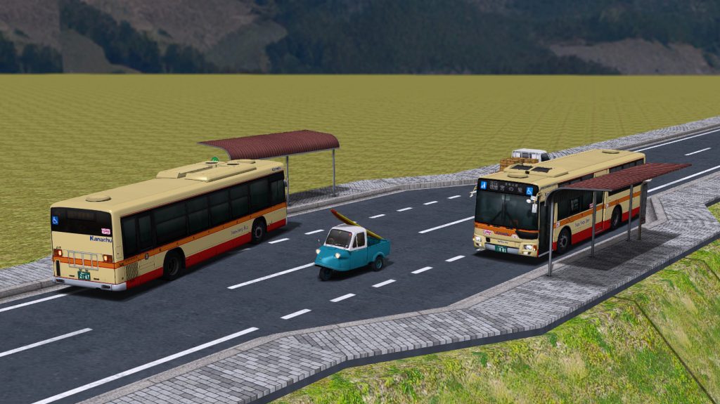 RailSim 道路システム バス停 製作中