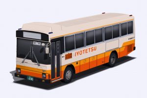 RailSimプラグイン 伊予鉄南予バスP-RJ172BA 日野レインボーRJ 1690号車