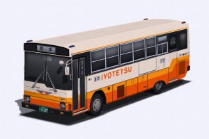 RailSimプラグイン 伊予鉄南予バスK-RJ172AA 日野レインボーRJ 1187号車